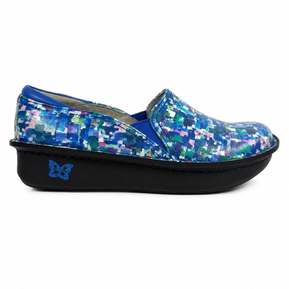 Alegria Debra Womens 39 US 9 Welcome Back Blotter Leather Clogs Nursing Shoes